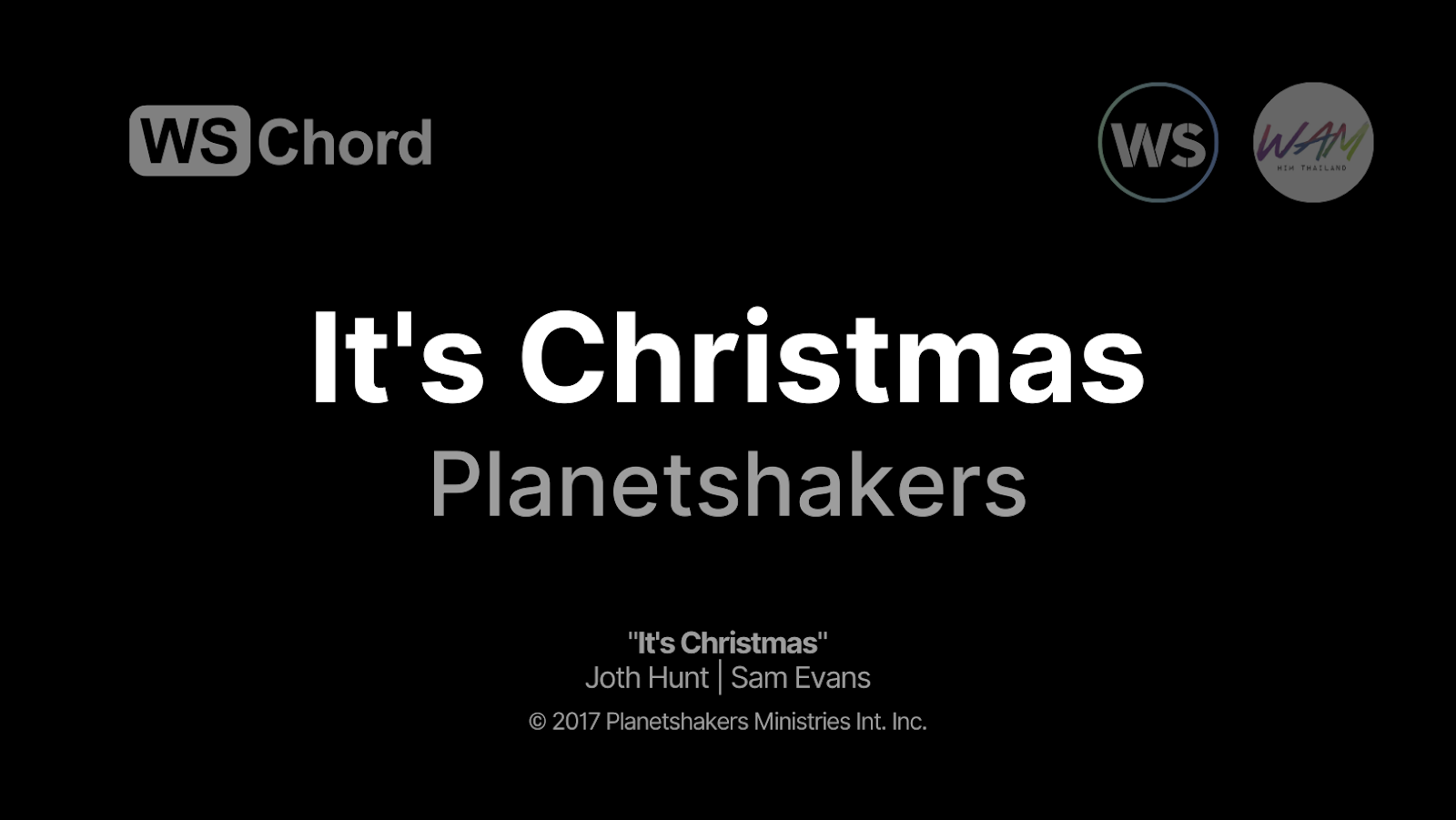 It's Christmas | WSChord - คอร์ดเพลงนมัสการ
